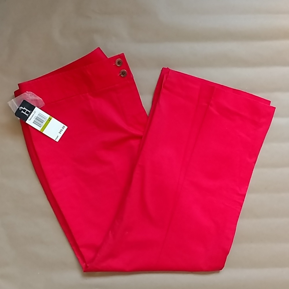 Tommy Hilfiger Wide Leg Capri Pants Siz 14 Red NWT